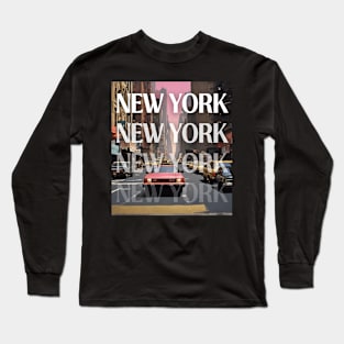 new york retro steet nyc Long Sleeve T-Shirt